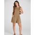 Yeokou Women's Casual Rompers Stretchy Onesie Summer Sleeveless Shorts Jumpsuits with Pockets