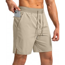 Men's Running Shorts with Zipper Pockets 7/ 5 / 9 Lightweight Quick Dry Basketball Gym Workout Athletic Shorts for Men