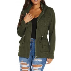 sexycherry Casual Jackets for Women Long Sleeve Lightweight Outwear Bomber Coats with Pockets