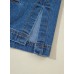 Sidefeel Women's Jean Jacket Oversized Boyfriend Button Up Long Sleeve Split Zimbaplatinum Denim Jackets