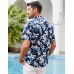 COOFANDY Mens Hawaiian Shirts Short Sleeve Casual Button Down Tropical Beach Shirt