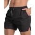 Aolesy Men's Gym Workout Shorts 5 Lightweight Bodybuilding Athletic Shorts Running Training with Zip Pockets & Towel Loop