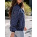 EVALESS Fashion Jacket for Women 2024 Fall Winter Trendy Button Short Shacket Long Sleeve Plaid Cropped Jackets