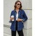 luvamia 2025 Jean Jackets for Women Fashion Denim Jacket Western Oversized Shacket Jacket Button Up with Pockets