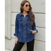 luvamia 2025 Jean Jackets for Women Fashion Denim Jacket Western Oversized Shacket Jacket Button Up with Pockets