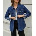luvamia 2025 Jean Jackets for Women Fashion Denim Jacket Western Oversized Shacket Jacket Button Up with Pockets