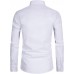 Men's Long Sleeve Button Up Shirts Solid Slim Fit Casual Business Formal Dress Shirt
