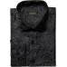 DiBanGu Mens Silk Paisley Dress Shirts,Long Sleeve Button Down Shirt Casual Regular Fit Shirt for Men Wedding Party