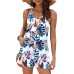 MISFAY Womens Summer Loose V Neck Spaghetti Strap Short Jumpsuit Rompers