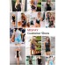 MISFAY Womens Summer Loose V Neck Spaghetti Strap Short Jumpsuit Rompers