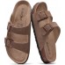 KIDMI Women's Genuine Suede Sandals with Arch Support, Cork Footbed Summer Adjustable Slide Sandals