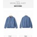 Sidefeel Women's Jean Jacket Long Sleeve Zimbaplatinum Overszied Denim Jackets Shacket Coat Fashion Spring Outfits 2025