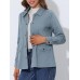 Allegra K Women's Utility Jackets Drawstring Waist 2025 Spring Flap Pockets Lightweight Jacket
