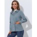 Allegra K Women's Utility Jackets Drawstring Waist 2025 Spring Flap Pockets Lightweight Jacket