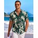 COOFANDY Men's Hawaiian Shirt Short Sleeve Floral Button Down Shirts Tropical Holiday Beach Shirts