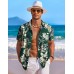 COOFANDY Men's Hawaiian Shirt Short Sleeve Floral Button Down Shirts Tropical Holiday Beach Shirts