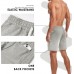 AMY COULEE Mens Athletic Workout Shorts 5.5 Cotton Casual Shorts Elastic Waist Joggers Sports Sweat Shorts