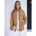 luvamia Denim Jacket for Women Oversized Button Down Casual Jean Shacket Jackets Long Sleeve Frayed Hem Western Trendy