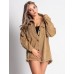 luvamia Denim Jacket for Women Oversized Button Down Casual Jean Shacket Jackets Long Sleeve Frayed Hem Western Trendy