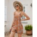 LOMON Womens Casual Summer Sleeveless Romper Loose Adjustable Spaghetti Strap Stretchy Shorts Jumpsuits with Pockets