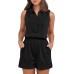 ANRABESS Romper for Womens 2025 Summer Dressy Casual Sleeveless V Neck One Piece Short Jumpsuit Lounge Travel Outfits Clothes