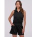 ANRABESS Romper for Womens 2025 Summer Dressy Casual Sleeveless V Neck One Piece Short Jumpsuit Lounge Travel Outfits Clothes