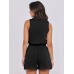 ANRABESS Romper for Womens 2025 Summer Dressy Casual Sleeveless V Neck One Piece Short Jumpsuit Lounge Travel Outfits Clothes