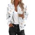 Zeagoo Women's Bomber Jacket Casual Coat Zip Up Outerwear Windbreaker with Pockets S-XXL