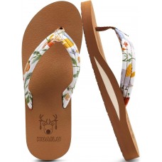KuaiLu Womens Arch Support Flip Flops Ladies Comfort Lightweight Soft Yoga Mat Thong Sandals