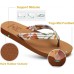 KuaiLu Womens Arch Support Flip Flops Ladies Comfort Lightweight Soft Yoga Mat Thong Sandals