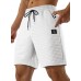 JMIERR Mens Sweat Shorts Casual Stretch Elastic Waist Waffle Workout Gym Short 7 inch Inseam Running Short with Pocket