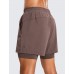 CRZ YOGA 2 in 1 Mens Athletic Shorts 5'' with Liner Quick Dry Lightweight for Running Sports Gym with Pockets