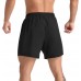 2 Pack Mens Lightweight Athletic Running Shorts 5'' Quick Dry Gym Workout Shorts with Zipper Pockets