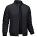 CRYSULLY Men's Bomber Jacket Lightweight Spring Fall Casual Windbreaker Full Zip Outwear Coat