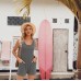 Rompers for Women Sleeveless Jumpsuits for Women Button Down Waffle Fabric Summer Vacation Outfits for Women