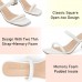 Women's Square Open Toe Heeled Sandals Two Strap Mules Slip On Block Chunky Mid Heels Sandals