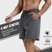 3 Pack Men's Athletic Running Shorts 5 Inch Gym Workout Shorts Quick Dry Active Sports Shorts with Zip Pockets(Black,Dark Gray,Light Gray,M)
