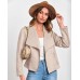 BTFBM Womens Faux Suede Jackets Dressy Spring Summer Clothes 2025 Lapel Long Sleeve Open Front Cropped Outerwear Coats
