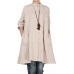 Minibee Women's Oversized Button Down Shirts Long Sleeve Cotton Linen Light Blouse Jacket With Pockets