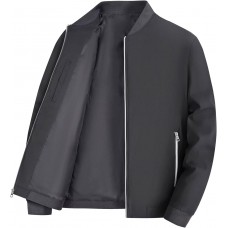 QPNGRP Men's Bright Zipper Windbreaker Softshell Lightweight Jacket