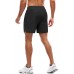 Aolesy Men's Workout Shorts with Liner - 5'' Quick Dry 2 in 1 Running Shorts Sports Athletic Gym Shorts with Zipper Pockets