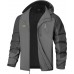 TEZO Mens Rain Jacket Waterproof with Hooded Hiking Coat Lightweight Windbreaker