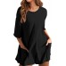 LTSCNRM Womens Tee Rompers One Piece Hot Shot Oversize Jumpsuit Overall Short Sleeve Back V Neck Athletic Workout Activewear