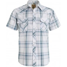 COEVALS CLUB Men's Western Cowboy Short Sleeve Pearl Snap Casual Plaid Work Shirts