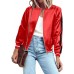 Zeagoo Women's Bomber Jacket Lightweight Zip Up Jacket Casual Striped Jacket Coat Outerwear Windbreaker with Pockets