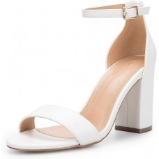 COASIS Women's Chunky Block Heels Open Toe Ankle Strap 3.5 Inch Heeled Sandals
