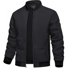 TACVASEN Men's Lightweight Jacket Spring Bomber Fall Windbreaker Casual Stylish Coats with Pockets