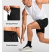 Soothfeel Men's Athletic Running Shorts with Zipper Pocket 5 Inch Quick Dry Exercise Tennis Shorts Gym Workout Shorts for Men