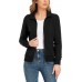 andy & natalie Women's Stand Collar Zip up Long Sleeve Jacket with Pockets Running Sweatshirts Jackets