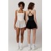 QINSEN Women's Square Neck Sleeveless Romper Jumpsuit Casual Summer One Piece Outfit with Pocket